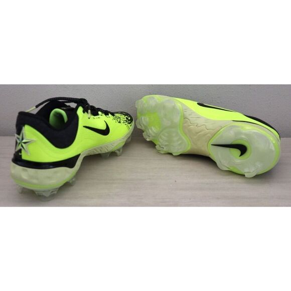 Nike FV6096-001 Men 12 Black/Lime Alpha Huarache Elite 4 Low MCS Baseball Cleats - Picture 9 of 9